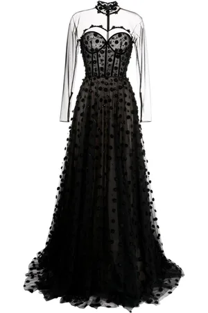 Saiid Kobeisy Vestido de fiesta con cuentas y lunares