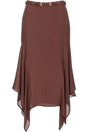 Pinko Falda midi asimétrica con cinturón