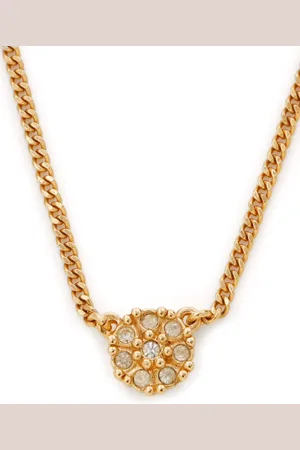 Dior Collar con cadena y apliques de strass