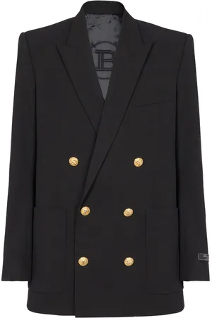 Balmain Blazer con parche del logo