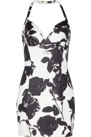 Balmain Vestido corto con estampado floral