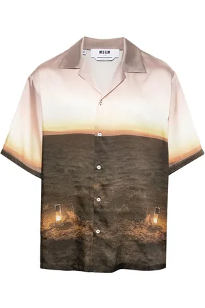 Msgm Camisa con estampado gráfico