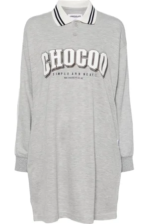 Chocoolate Vestido estilo sudadera con logo