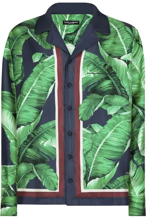 Dolce & Gabbana Camisa con hojas estampadas