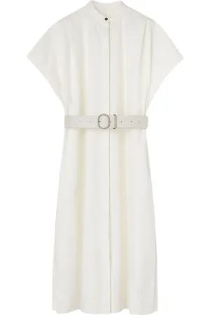 Jil Sander Vestido camisero sin cuello