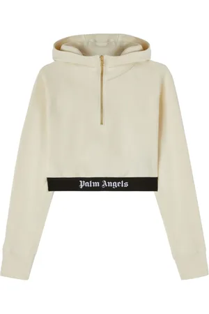 Palm Angels Sudadera corta con capucha y logo