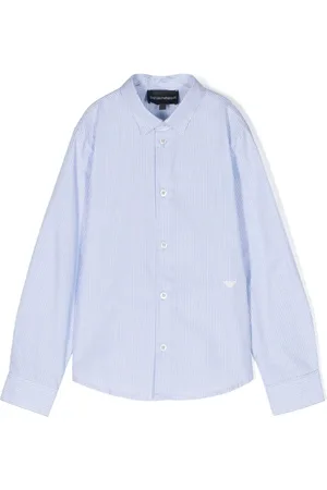 Emporio Armani Camisa a rayas con logo bordado