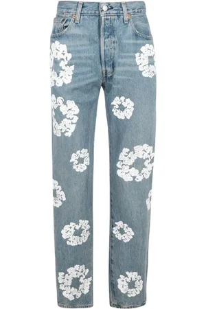 DENIM TEARS Vaqueros rectos estampados de x Levi