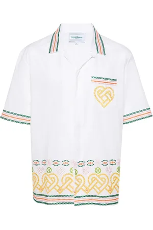 Casablanca Camisa Gradient Heat con bordado inglés