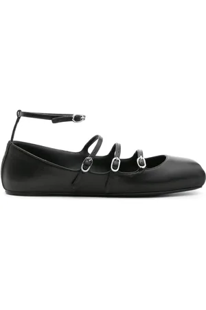 Alexander McQueen Bailarinas con tira con hebilla