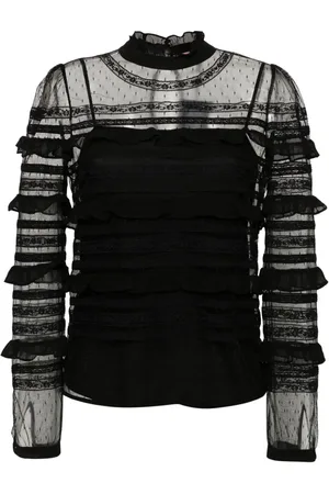 Twin-Set Blusa con detalle de volantes