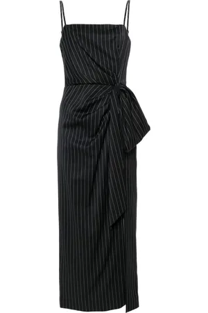Msgm Vestido midi a rayas diplomáticas