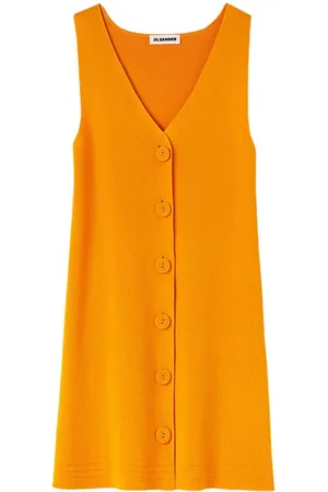 Jil Sander Vestido corto con cuello en V