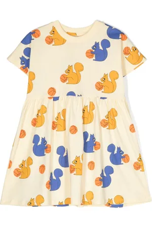 Mini Rodini Vestido Squirrels estampado