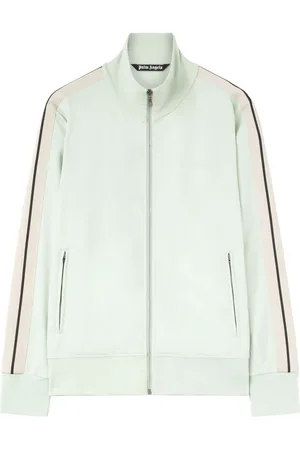 Palm Angels Sudadera con logo bordado y cremallera