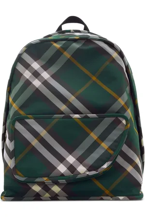 Burberry Mochila Shield a cuadros