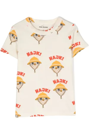 Mini Rodini Camiseta Hike estampada
