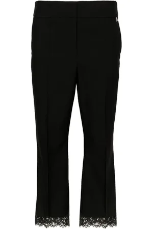 Twin-Set Pantalones capri con ribete de encaje