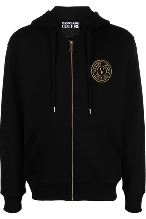 VERSACE Sudadera con capucha y logo bordado