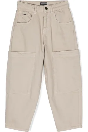 Emporio Armani Vaqueros anchos con placa del logo