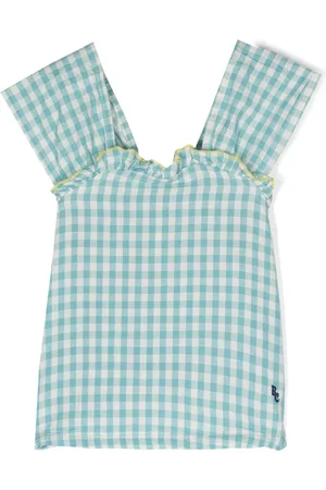Bobo Choses Top a cuadros con logo bordado