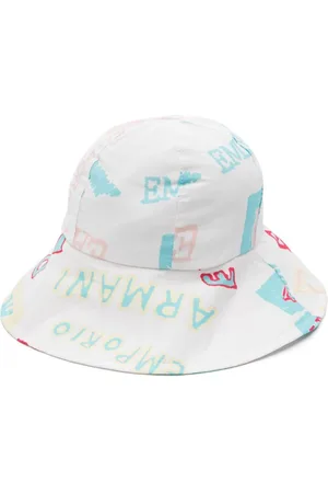 Emporio Armani Sombrero de verano con logo estampado