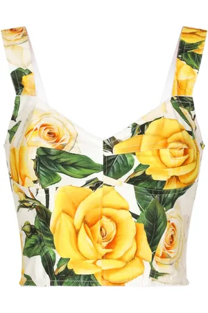 Dolce & Gabbana Top estilo corsé con rosas estampadas