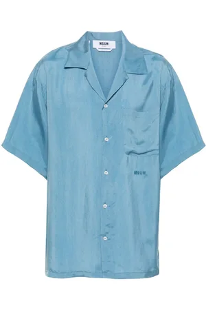 Msgm Camisa con cuello cubano