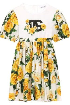 Dolce & Gabbana Vestido con rosa estampada