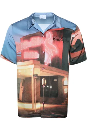 BLUE SKY INN Camisa Flamingo Inn con estampado gráfico