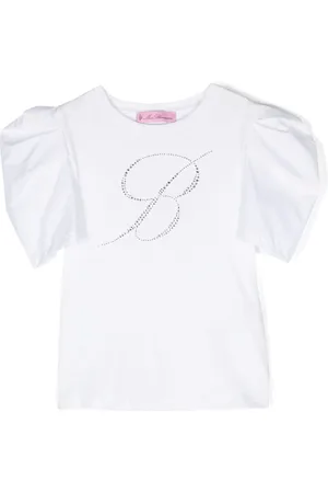 MISS BLUMARINE Camiseta de manga farol con logo