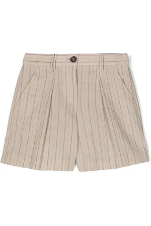 Brunello Cucinelli Pantalones cortos de vestir a rayas