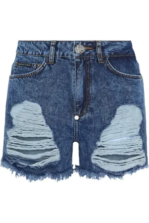 Philipp Plein Pantalones vaqueros cortos de talle medio
