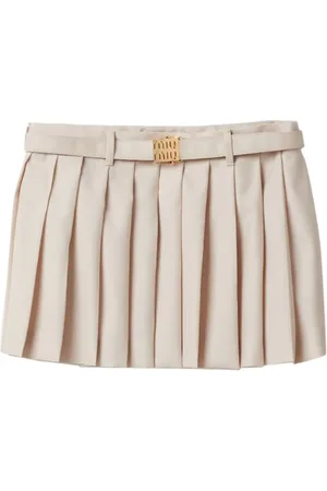 Miu Miu Falda corta plisada
