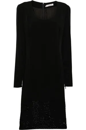 Dior Vestido midi con detalle de cuentas 1990