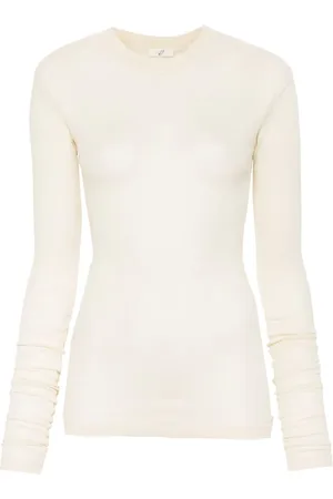 BITE Camiseta semitranslúcida de canalé
