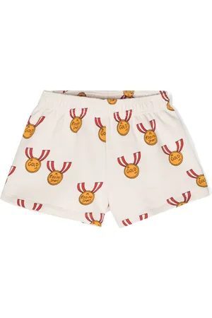 Mini Rodini Pantalones cortos de deporte con medallas estampadas