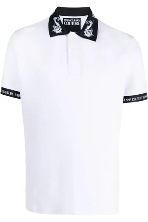 VERSACE Polo con ribete del logo