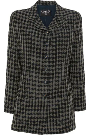 CHANEL Blazer con diseño entrelazado 2000
