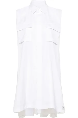 SACAI Vestido corto plisado