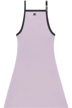 Courrèges Vestido corto con logo bordado