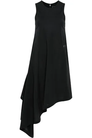 Y-3 Vestido asimétrico drapeado