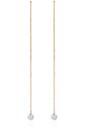 PERSÉE Pendientes con colgante en oro amarillo de 18kt y diamantes