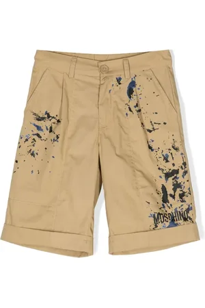 Moschino Bermudas chinos con manchas de pintura