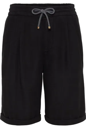 Brunello Cucinelli Pantalones cortos de chándal con cordones
