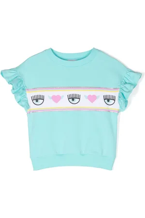 Chiara Ferragni Camiseta con motivo Eyelike y volantes