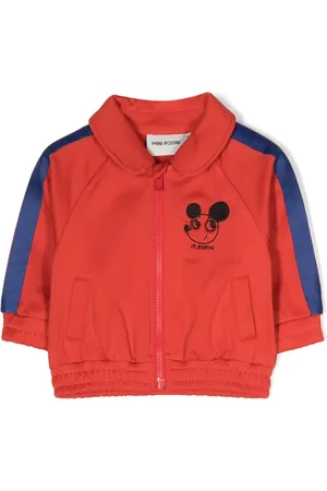 Mini Rodini Chaqueta de chándal con rata bordada