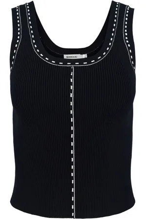 Simkhai Top Nailah con detalle de costuras