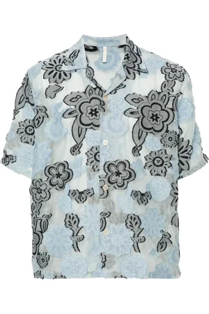 Sunflower Camisa Cayo con bordado floral