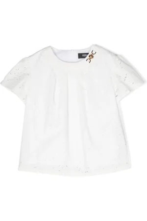 VERSACE Camisa Barocco Sangallo con motivo floral